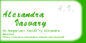 alexandra vasvary business card